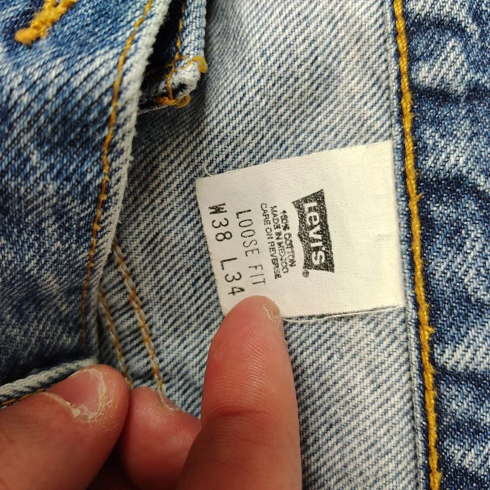 Vintage Levis Jeans Mens 36x35 Blue 545 Straight Loose Fit‎ Medium Wash Denim